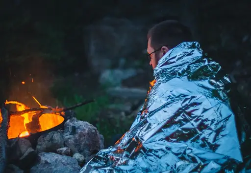 Mylar Blanket Fire